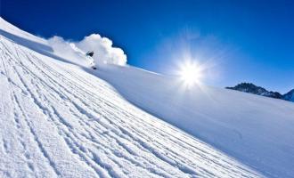 高山滑雪的雪盲