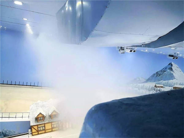 es indoor snowmaking equipment esb-a8 successfully made snow in guangzhou sunac snow park